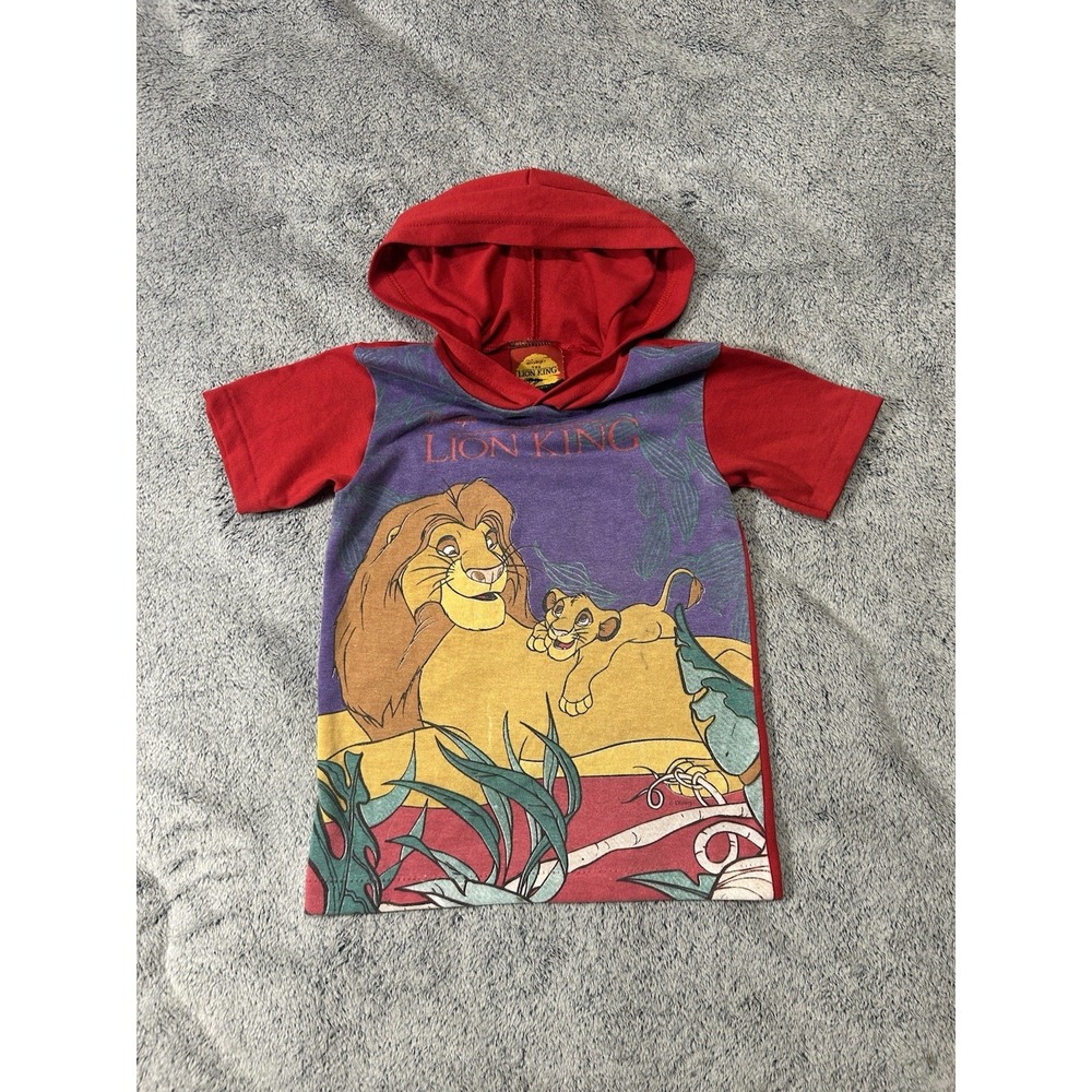 Vintage 90s Disney Lion King Hooded Tee Kids Size S (4)